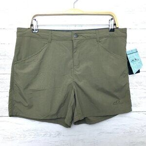 NEW American Outback Khaki Green Shorts Quick Dry SPF Lightweight Camp Hiking L
